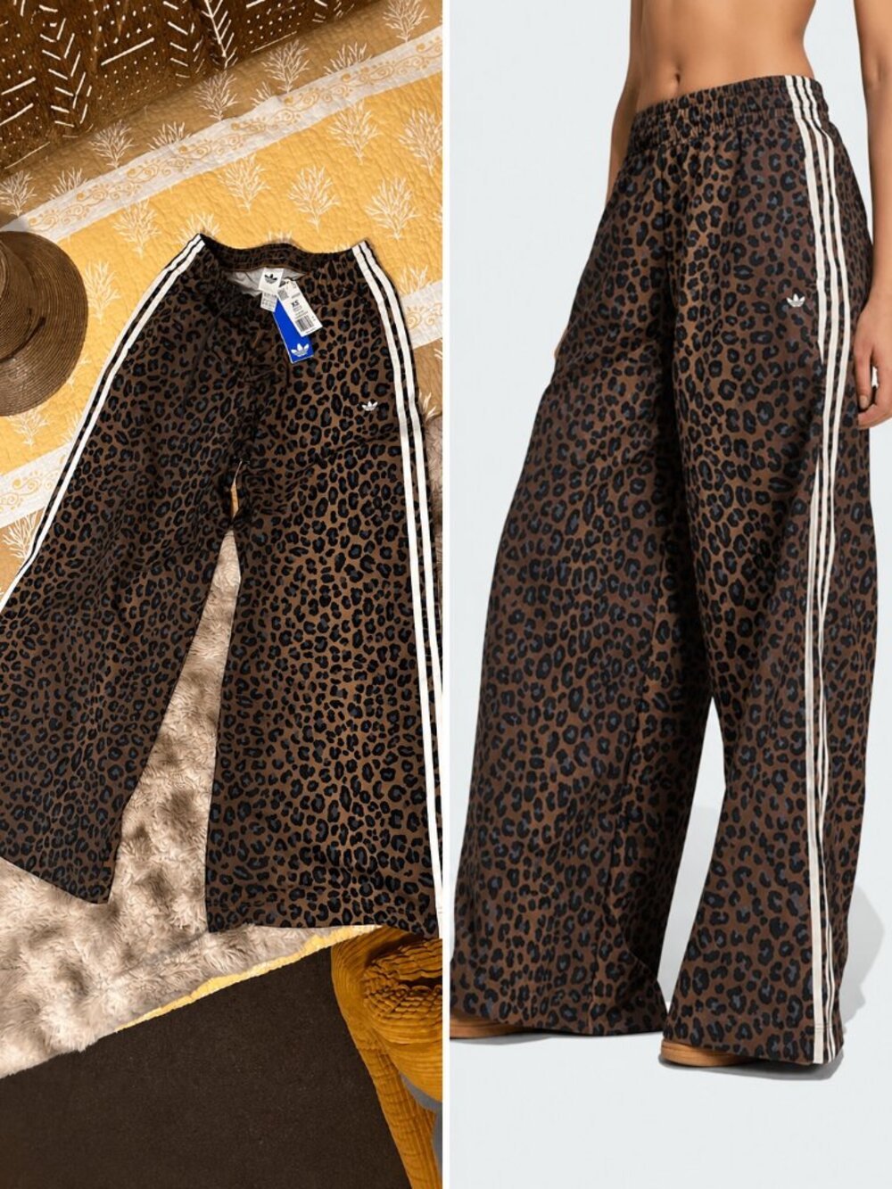 New NWT adidas Women's Leopard Firebird Track Pants XS - JW7302